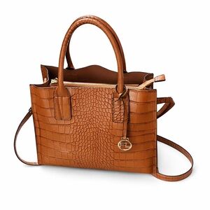 Frank Lyman Croc Embossed Tote Bag – Faux Leather Satchel